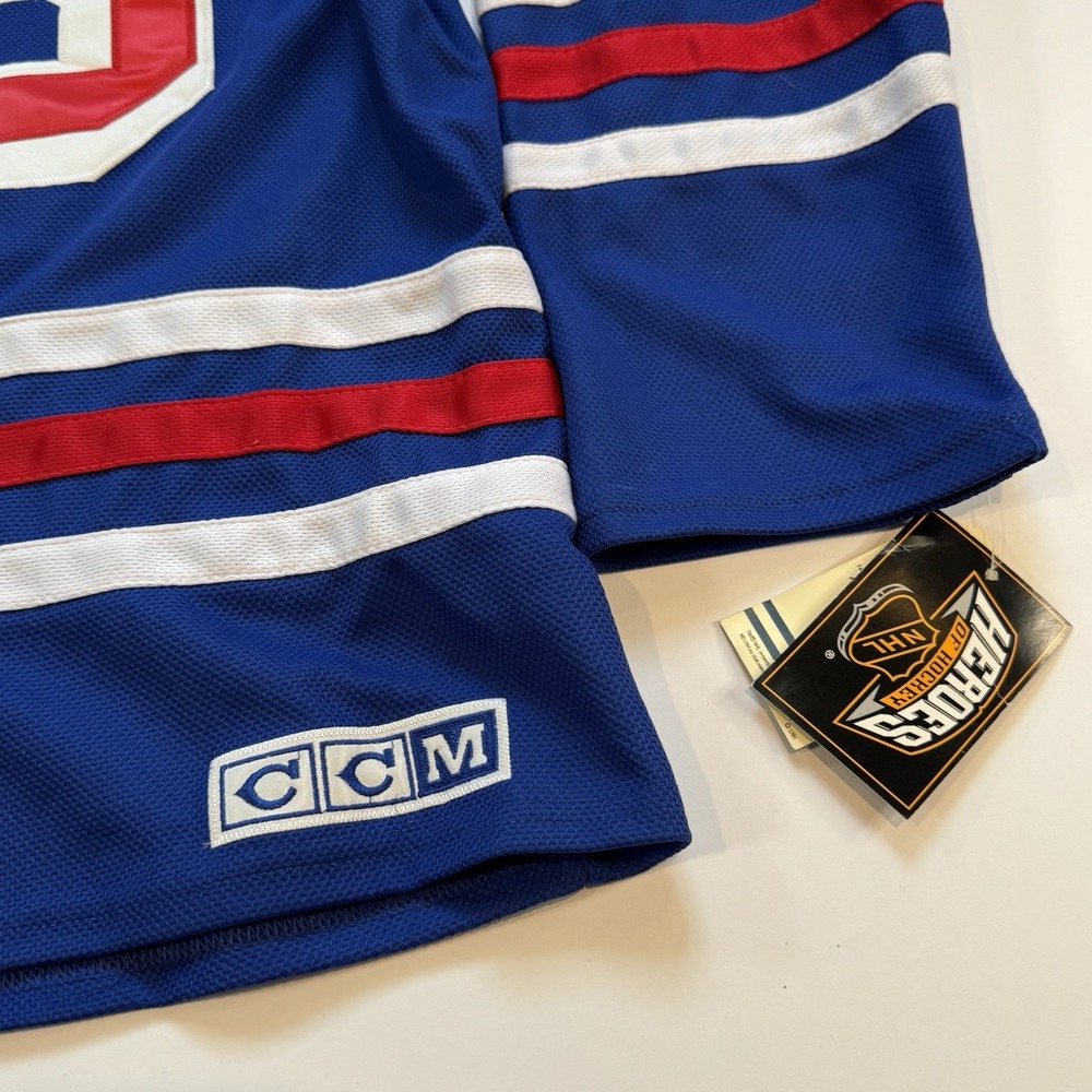 Vintage New York Rangers Jersey Mens 52 Blue Wayne Gretzky NHL Hockey Canada - Picture 10 of 10